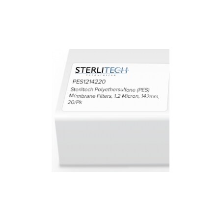 Sterlitech Polyethersulfone (PES) Membrane Filters, 1.2 Micron, 142mm, PK20 PES1214220